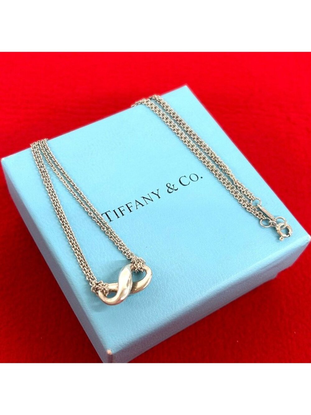 Tiffany & Co Vintage Infinity Necklace 925 Sterling Silver